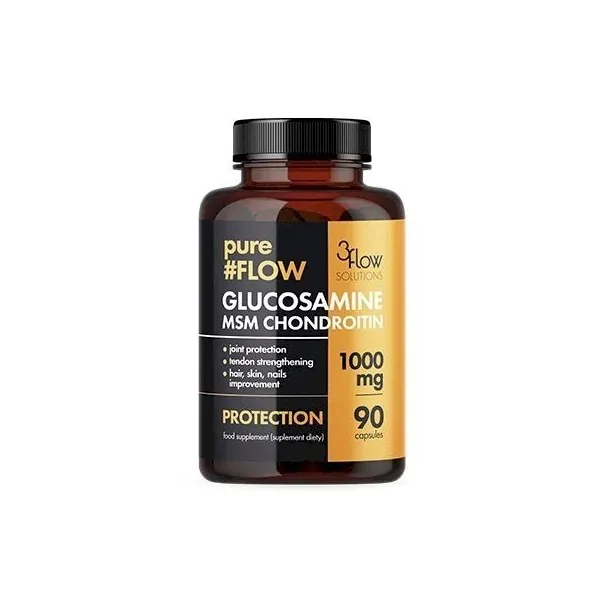pureFLOW Glucosamine + MSM + Chondroitin 1000mg - 90 kapslí 0