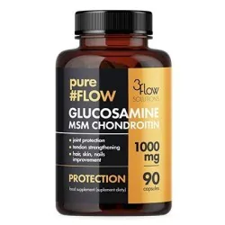 pureFLOW Glucosamine + MSM + Chondroitin 1000mg - 90 kapslí